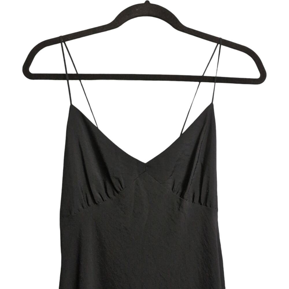 NWT Madewell Layton Midi Slip Dress Black V Neck Spaghetti Straps Size 8 - Picture 4 of 10